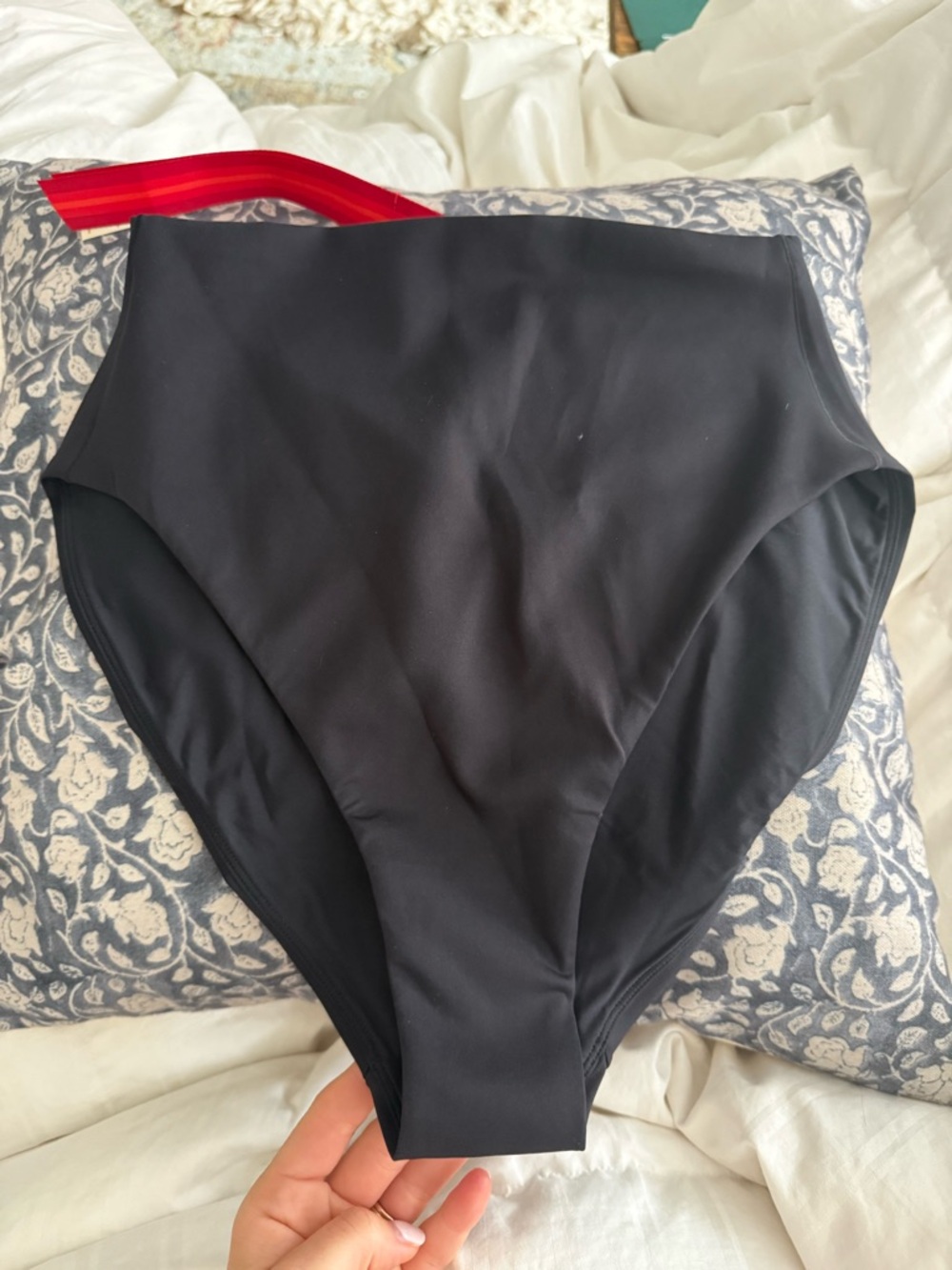 Left On Friday Black High-Waist Swim Bottom